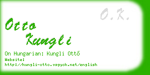 otto kungli business card